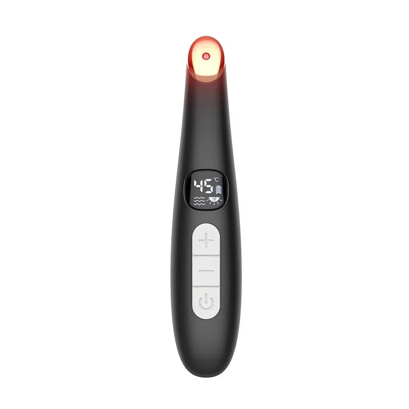 3-in-1 Electric Eye Massager Wand - LED Light Therapy Face Lift Beauty Device for Dark Circles, Puffiness & Fine Lines