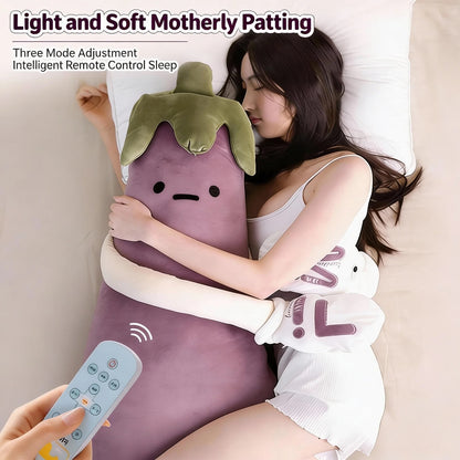 DSaveU8 Eggplant Hugging Pillow Large - Heated Bed Plush with 3 Adjustable Temperature Settings, Comforting Sleep Aid for Kids & Adults