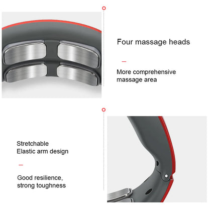 Wireless Electric Neck and Shoulder Pulse Massager - Intelligent TENS Cervical Relaxation Device with 6 Modes & 9 Intensities