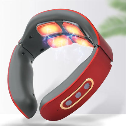 Wireless Electric Neck and Shoulder Pulse Massager - Intelligent TENS Cervical Relaxation Device with 6 Modes & 9 Intensities