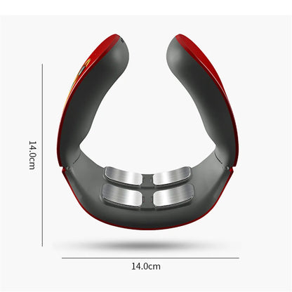 Wireless Electric Neck and Shoulder Pulse Massager - Intelligent TENS Cervical Relaxation Device with 6 Modes & 9 Intensities