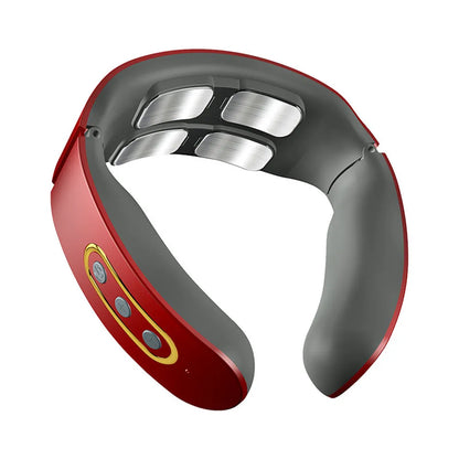 Wireless Electric Neck and Shoulder Pulse Massager - Intelligent TENS Cervical Relaxation Device with 6 Modes & 9 Intensities