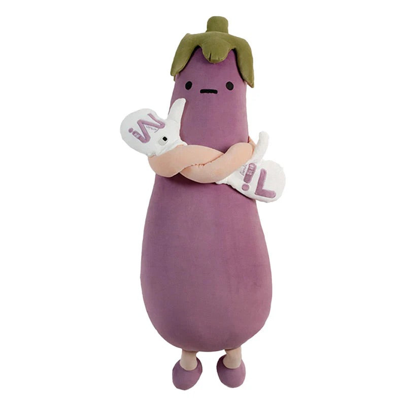 DSaveU8 Eggplant Hugging Pillow Large - Heated Bed Plush with 3 Adjustable Temperature Settings, Comforting Sleep Aid for Kids & Adults