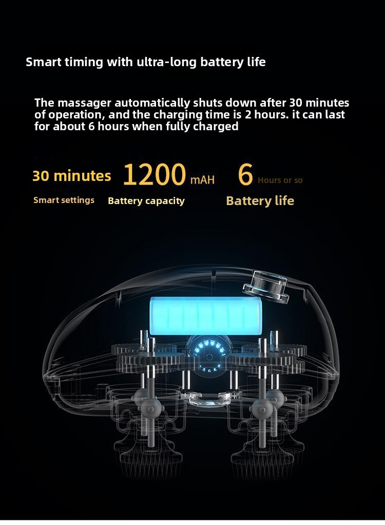 Rechargeable Electric Scalp Massager, Waterproof Handheld Head Massage Tool for Stress Relief & Relaxation, Soft Silicone