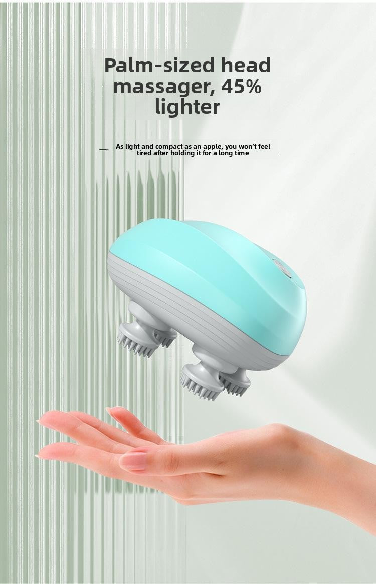 Rechargeable Electric Scalp Massager, Waterproof Handheld Head Massage Tool for Stress Relief & Relaxation, Soft Silicone