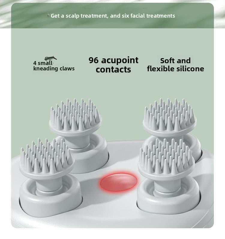 Rechargeable Electric Scalp Massager, Waterproof Handheld Head Massage Tool for Stress Relief & Relaxation, Soft Silicone