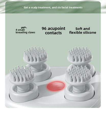 Rechargeable Electric Scalp Massager, Waterproof Handheld Head Massage Tool for Stress Relief & Relaxation, Soft Silicone