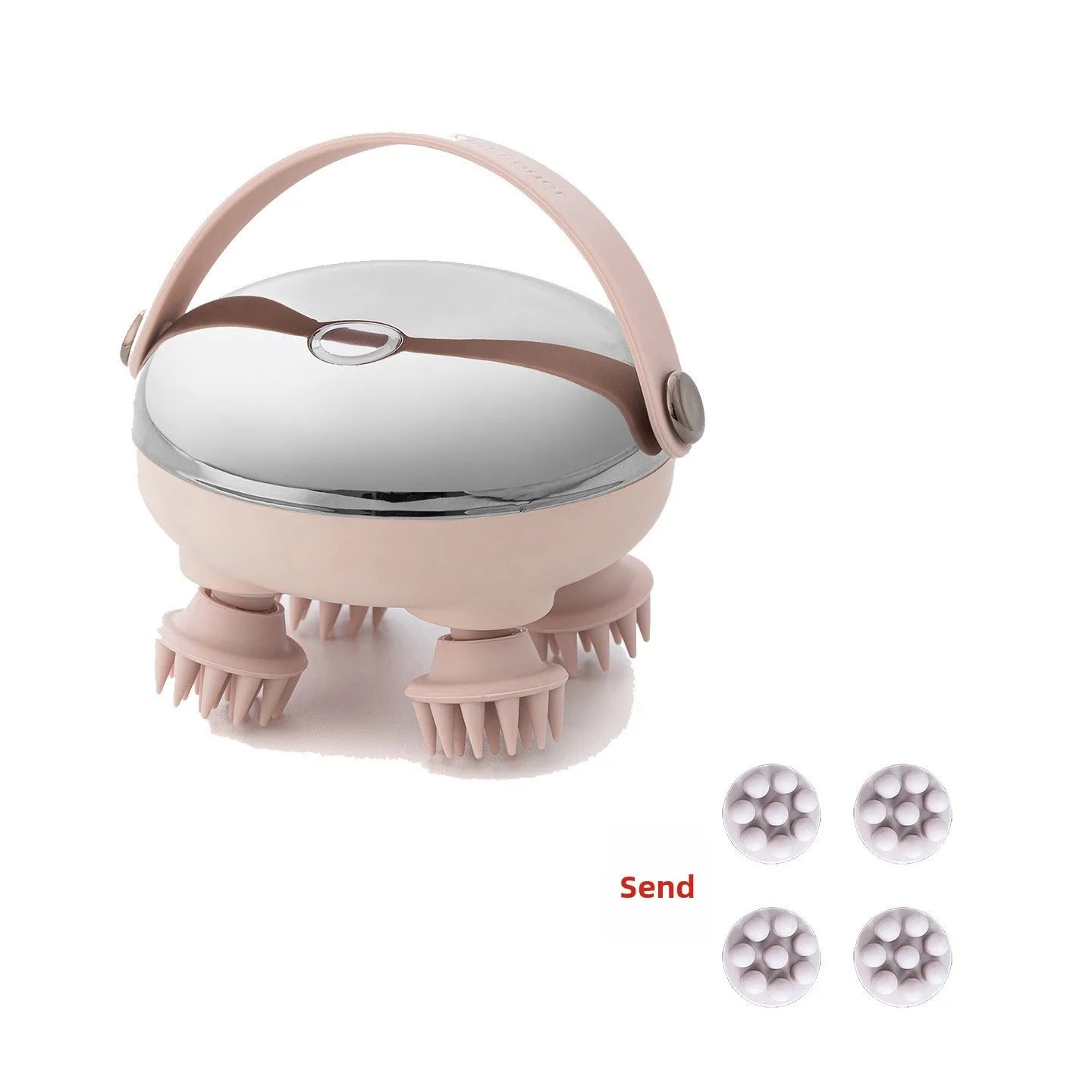 Rechargeable Electric Scalp Massager, Waterproof Handheld Head Massage Tool for Stress Relief & Relaxation, Soft Silicone