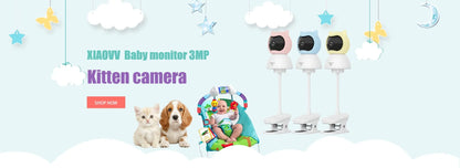 Wireless 2K WiFi Baby Monitor - Smart Crying Detection Camera with 360° Flexible Gooseneck Clip, Full-Color Night Vision & Two-Way Audio
