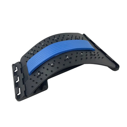 Multi-Level Back Stretcher and Lumbar Support Device - Spine Relaxation Massage Pad for Muscle Tension Relief, Unisex