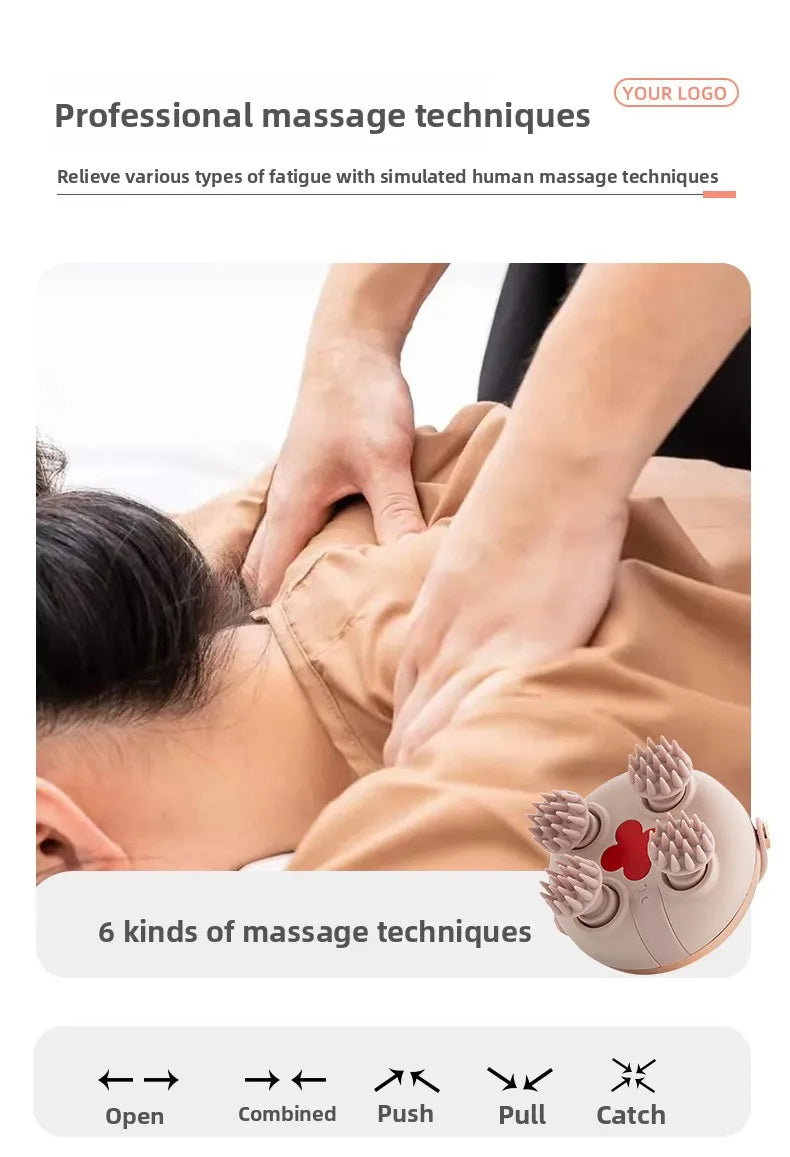 Rechargeable Electric Scalp Massager, Waterproof Handheld Head Massage Tool for Stress Relief & Relaxation, Soft Silicone