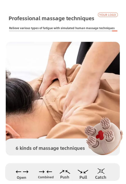 Rechargeable Electric Scalp Massager, Waterproof Handheld Head Massage Tool for Stress Relief & Relaxation, Soft Silicone