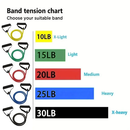 Resistance Bands with Handles Set - Premium Home Gym Strength Training Tubes for Men & Women, Comprehensive Fitness Workout Equipment