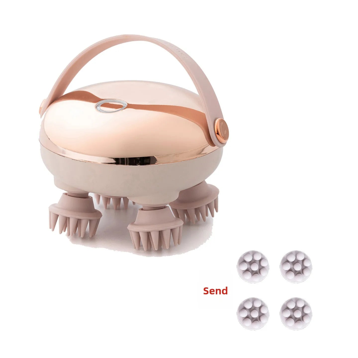 Rechargeable Electric Scalp Massager, Waterproof Handheld Head Massage Tool for Stress Relief & Relaxation, Soft Silicone