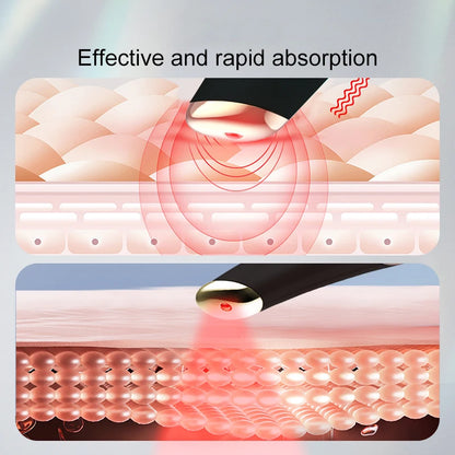 3-in-1 Electric Eye Massager Wand - LED Light Therapy Face Lift Beauty Device for Dark Circles, Puffiness & Fine Lines