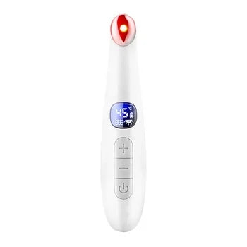 3-in-1 Electric Eye Massager Wand - LED Light Therapy Face Lift Beauty Device for Dark Circles, Puffiness & Fine Lines
