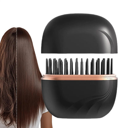 DSaveU8 Portable Mini Hair Straightener - Cordless Rechargeable Hair Straightening Brush Comb for Wet & Dry Use, 3 Temperature Settings